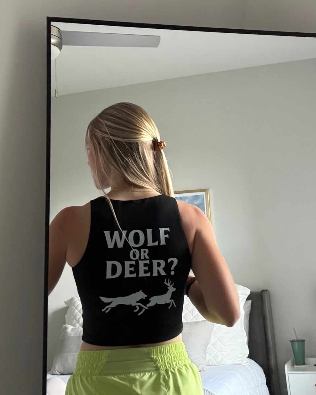 Wolf Or Deer Women's Cropped Tank